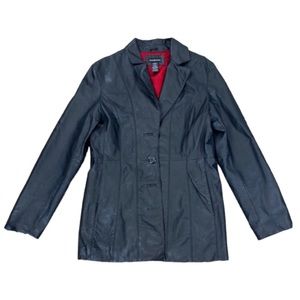 Vintage George Long Line Genuine Leather Jacket